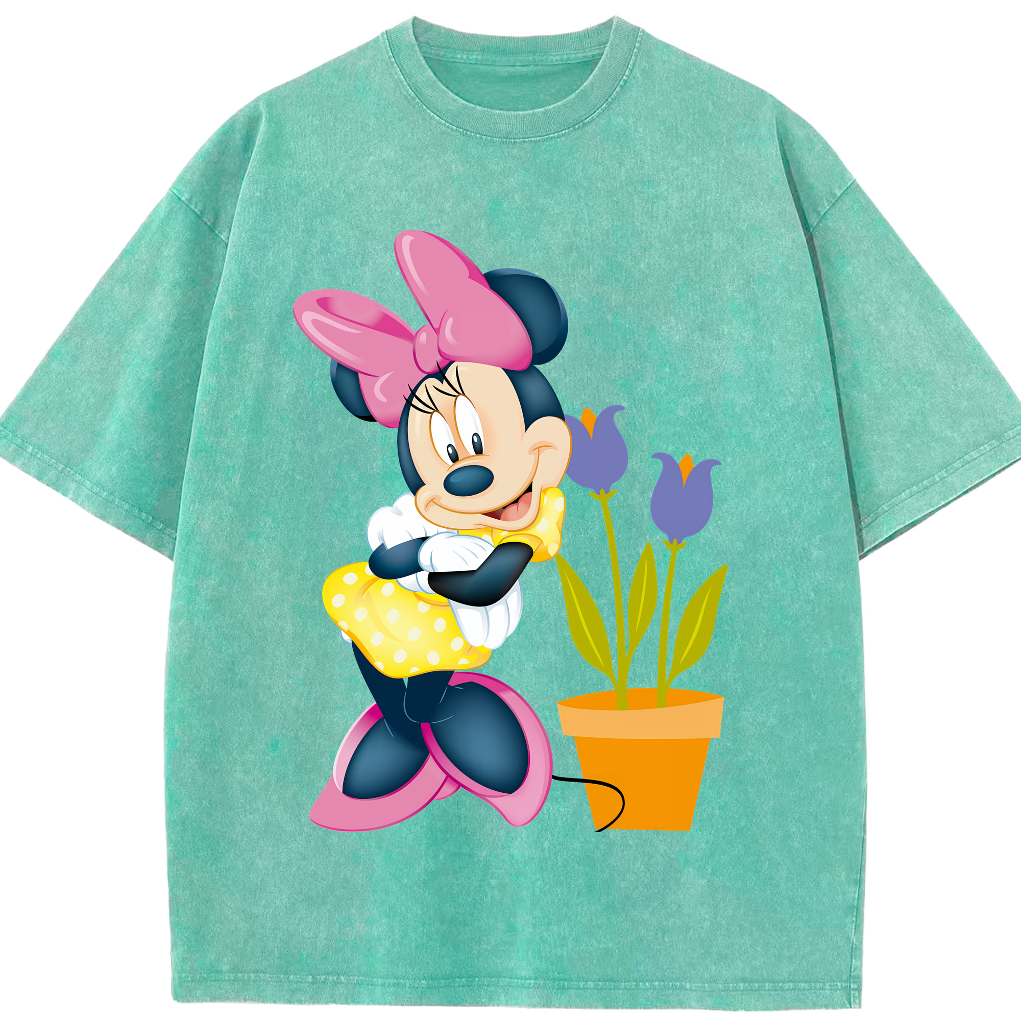 （画像用） ミッキーマウス Mickey Mouse 綿100% ヴィンテージ風 半袖Tシャツ（フロントプリント）